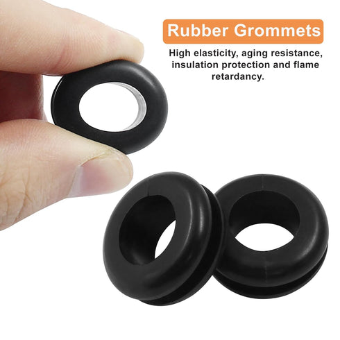 30Pcs Rubber Grommets 1/2" ID, Durable Wiring Hole Grommet for Cable Hose Wire Hardware Plumbing