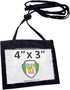 Nylon Neck Wallet Badge Holder with Lanyard - 4 X 3 Credential & Travel Badge Holder with 3 Pockets by Specialist ID