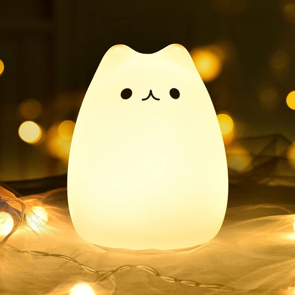 GoLine Cat Lamp, Cute Kitty Night Light, Gifts for Women Teen Girls