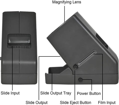 Rybozen 35mm 3X 35mm Negatives(4AA Slide Viewer, Magnification and Desk Top LED Lighted Illuminated Viewing and Battery