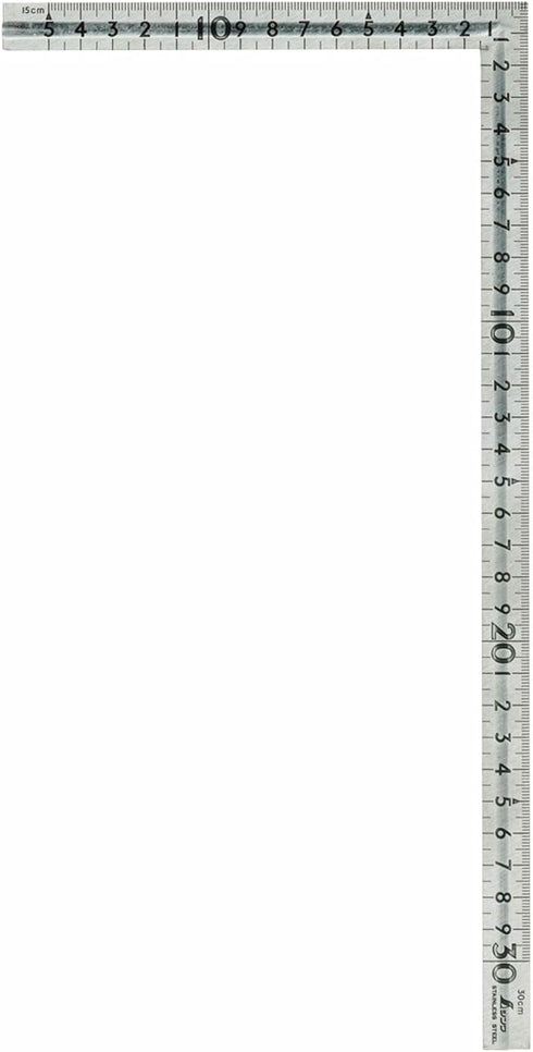 Shinwa Sokutei 12130 Curved Scale, Small, Stainless Steel with Grooves, 11.8 x 5.9 inches (30 x 15 cm)