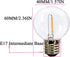 G40 Globe Replacement Bulbs C9/E17 Intermediate Base 1W G40 Shatterproof Waterproof Clear Plastic LED Filament Bulb Warm White 2700K Outdoor String Replacement Light for Yard Garden Patio(15 Pack) by LRSUEYSKIN