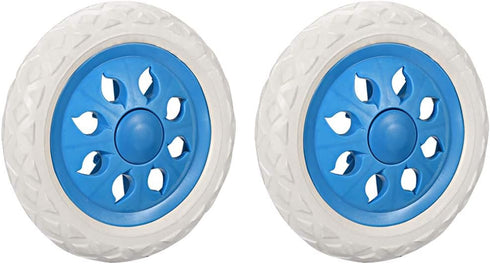 uxcell Shopping Cart Wheel Replacement 6.5 Inch Dia Rubber Foaming Light Blue