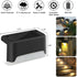 MAIXI 4 16-Pack) Solar Deck Lights Outdoor, PCs LED Solar Fence Lights Waterproof, Garden Decorative Solar Step Lights