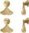 SANCHAKOU Furniture Knobs 2 Pack Brass Bedside Table Chinese Style Drawer Handles Gold