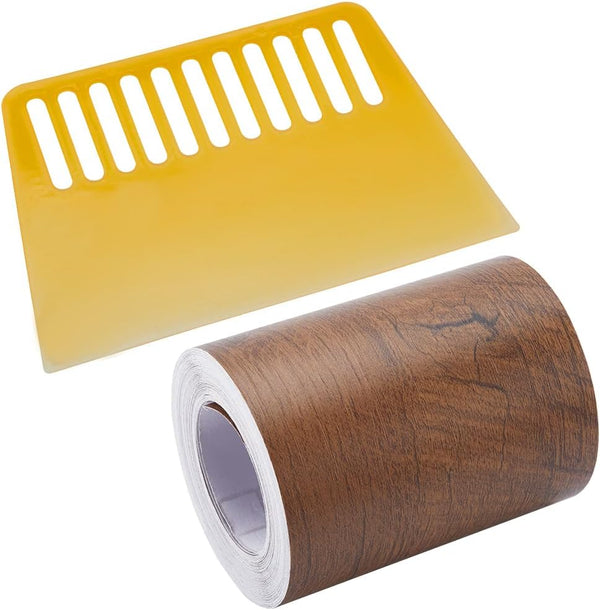 GORGECRAFT 3.15" x 32' Wood Grain Tape, Self-Adhesive Realistic Duck Tape Roll for Home Decor and Renovation