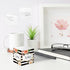 Black and White Floral Sticky Note Cube - 2.75" Memo Block Printed on 4 Sides, Modern Floral Stripe Design, Made in the