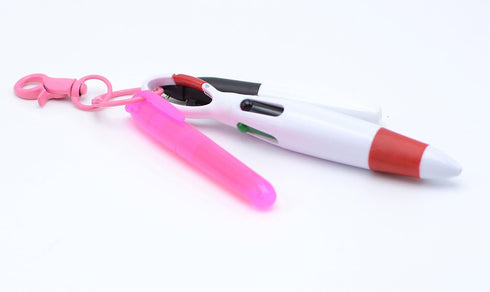 YYaaloa Mini Highlighter Nurse Pen Set, 2 Nursing Keychain Clips, 2 Tip Highlighter, 2 Permanent Marker Pens