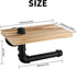 (7" Livabber Industrial Pipe Toilet Paper Holder - Vintage Style DIY Wall Mount Roll Tissue Towel Holder for Bathroom
