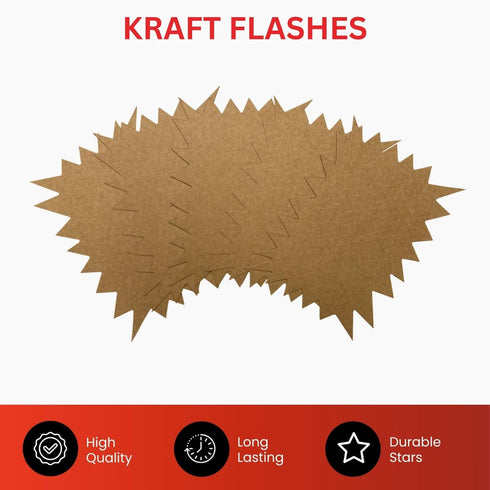 Janrax Pack 120 200 150mm of Brown Kraft Flashes x