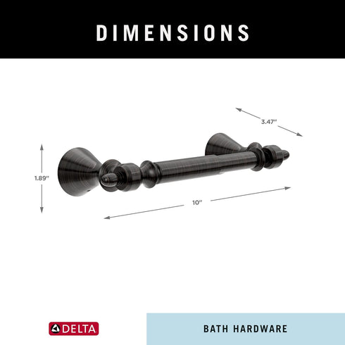 Delta VES50-VBR Vessona Wall Mount Toilet Paper Holder, Spring-Loaded Bath Hardware Accessory in Venetian Bronze