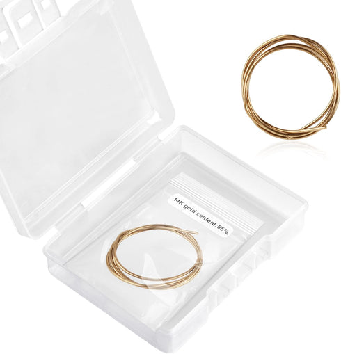 14K Gold Solder Wire for Jewelry Making, 6.3 Inch Long, Low Melting Temperature 1325 F