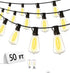 Outdoor Patio String Lights 50ft: ST38 LED Shatterproof Bulbs 3 Modes Button