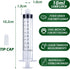 10mL Luer Lock Syringe 4 Pack Large Plastic Sterile Syringes without Needle, for Liquid, Oral, Measurement, Dispensing, with Cap