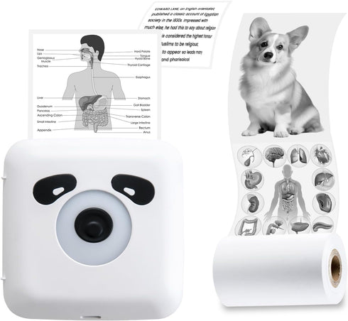 vretti Portable Thermal Printer TP6S, Bluetooth Mini Pocket Printer for Android & iOS, 300DPI