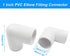 Piutouyar 4 1" 90 Elbow 2 Elbow Pcs Degree Right Angle PVC Pipe Fitting, Way Furniture Grade Pipe Connector PVC Fitting