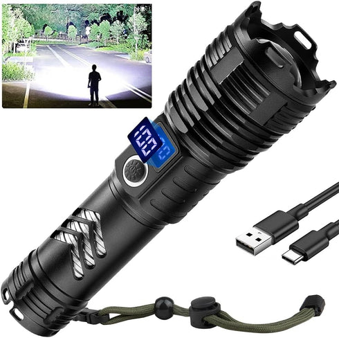 taoquwe Flashlights High Lumens LED Rechargeable, 99,000 Lumen Super Bright Flashlight High