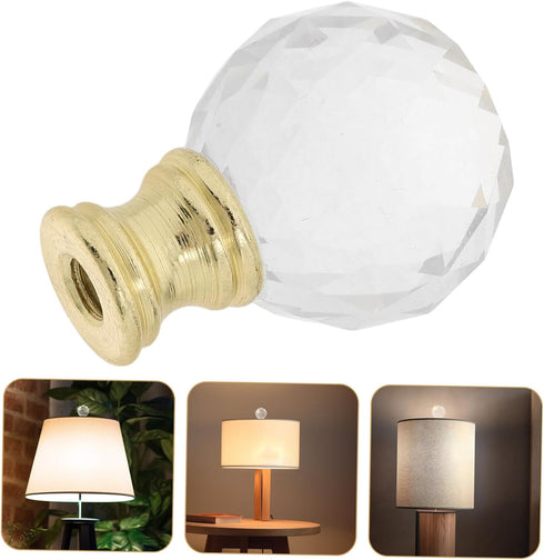 WHAMVOX Crystal Lamp Finial Cap Knob Modern Design for Table Floor Lamps Easy Installation