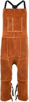 QeeLink Leather Welding Apron Split Leg for Men - Spark Flame Heat