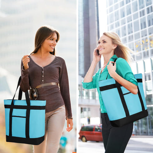 CIVJET Commercial Insulated Reusable Tote Bag for Grocery Shopping for Women/Men, Pizza/Food Delivery Bag to Keep Food