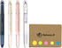 Pilot Hi-tec-c Coleto 3 Color Multi Pen Body Component, Basic & Pearl Pattern, Rubber Grip, 4-Pack