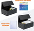 4X6 4 6 Inches, 1200 1 Pack, tutata Index Card Holder, Index Card Storage Box x Fits Flash Cards - Black
