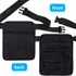 Kazheon Restaurant Waiter Waist Money Pouch Bag Server Pouch Bag Hotel Bar Apron Bags With Adjustable Belt(COLOR:Black)