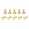uxcell 10Pcs M6x16mm Knurled Thumb Screws, Flat Brass Bolts Grip Knobs for PC, Electronic, Mechanical