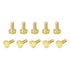 uxcell 10Pcs M6x16mm Knurled Thumb Screws, Flat Brass Bolts Grip Knobs for PC, Electronic, Mechanical