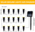 BYIZO 15 LED Solar Ground Lights Outdoor, Waterproof Solar Pathway Lights, LED Landscape Lighting for Garden, Patio