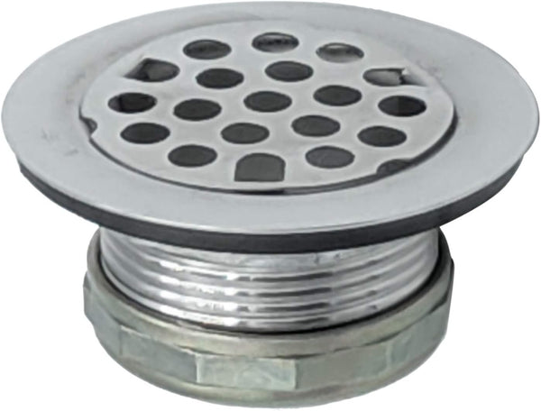 Duplex Flat Top Strainer, Stainless Steel with Removable Flat Drainer, 1-7/8-2-1/4 Inch