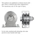 Heavy Duty Double Groove Cable Fixed Pulley Block, Stainless Steel, Bearing Inside, 2 Pack for Lifting System