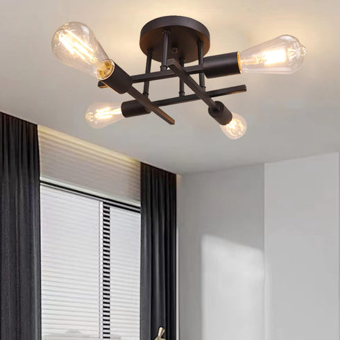 Modern Ceiling Light Fixture, Sputnik Chandelier, Mid Century Vintage Industrial Pendant Lighting
