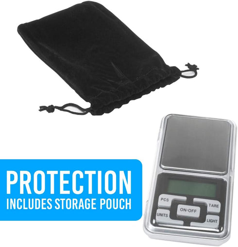 Kingwin Mini Digital Jewelry Scale: Tare Full Capacity, Auto Off, LCD Display with Back Light, 200G/0.01G Accuracy
