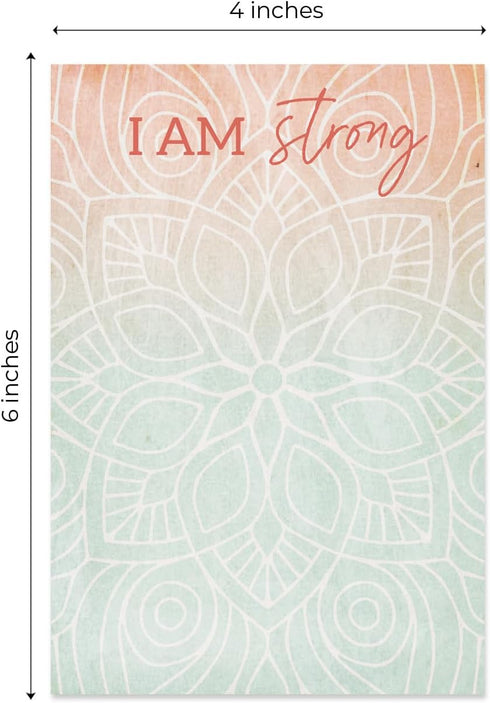 Motivational Affirmation Sticky Note Pad Assortment / Set of 5 Multicolor Note Pads / 4" x 6" / 50 Sheets Per Pad