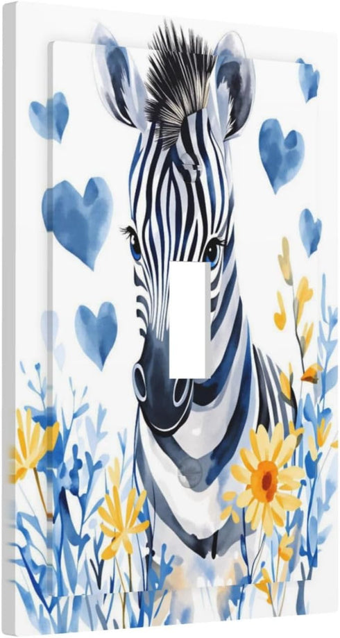 Sturin 1 3X5 Elegant Zebra Wall Plate Light Switch Cover Gang Single Toggle Toggle Switch Art Plates