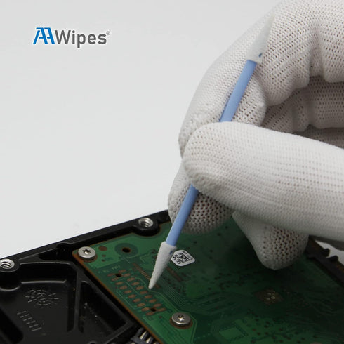 AAwipes Double-Tipped Cleaning Swabs, 100pcs Foam Cleaning Swabs for Tiny Tight Spaces of PCB Board
