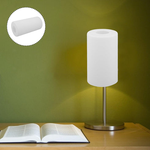 E27 7.86in 3.93in 1.65in UKCOCO Frosted Glass Lamp Shade: Cylinder Lampshade Replacement Height, Diameter, Fitter White