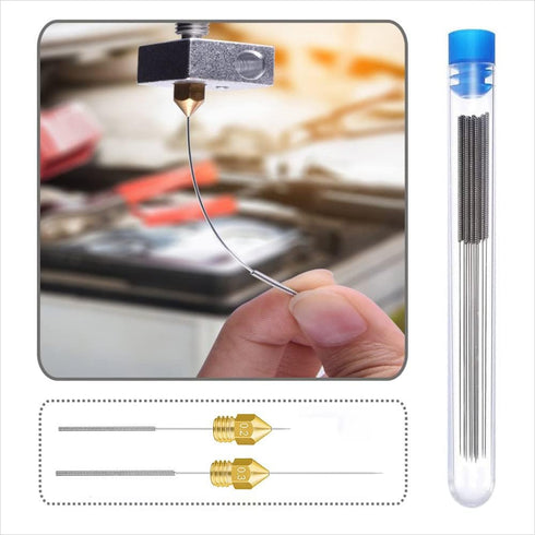 3 Set 3D Printer Nozzle Cleaning Kit, Stainless Steel Nozzles Cleaner Needles for 3D Printers Accessories