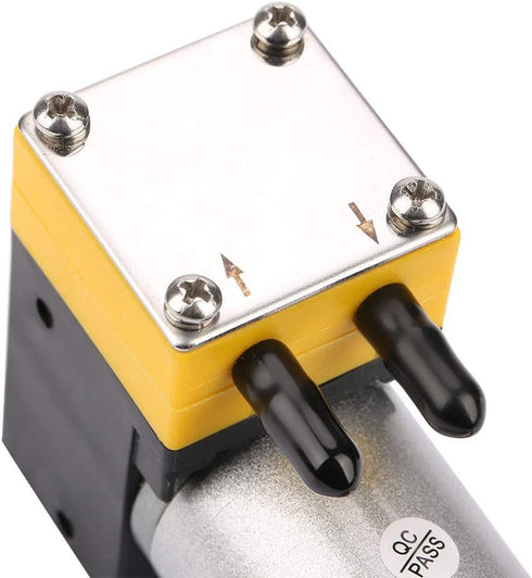 12V Miniature Electric DC Motor Diaphragm Vacuum Pump, Self Priming Water Pump for Air Liquid Equipment, 0.4-1L/min