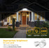 P6221W-D2D 2000 18 28 LUTEC Lumen Watt LED Dual-Head Flood Light Outdoor Dusk to Dawn Waterproof Exterior Security Wall