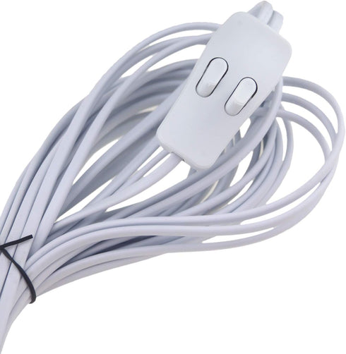 E26/E27 21FT Bulb Bulb (21ft 1 2 Rextin Double LED Light socket extension cord with On/Off switch and US AC Power Plug