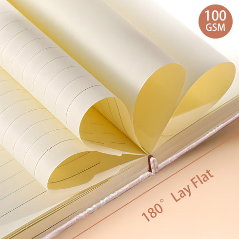 Fabric Pocket Notebook for Women, Daisy Printed Cloth Hardcover Journal, A6, 264 Pages, 4x6 Small Lined & Blank