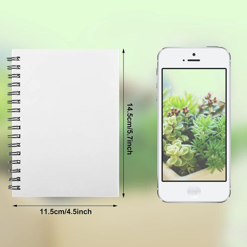 Zonon Sublimation Notebooks A5 Spiral Notebooks Hardcover DIY Notebooks Writing Paper Notebooks for School Office Home Travel Supplies, 60 Pages (6 Pcs)