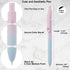 Gel Pens, 10 pcs Medium Point 0.7mm, Gradient Color, Black Ink, Aesthetic Pens for Journaling and Office Supplies