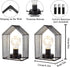 Set 2 7''H 6-Hour Bulb JHY DESIGN of Battery Operated Wall Sconce Metal Wall Mount Lamp with Timer and Fairy Lights