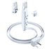 Maximm 1 ft Extension Cord with Removable Easy-Hook System, 3 Outlet 90 Flat Plug, UL Certified