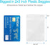 200 Count Resealable Plastic Bags, 2 Mil Thick Small Transparent Poly Bags for Jewelry, Pills, Beads, Screws