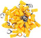 100PCS Yellow Insulated Ring Terminal Electrical Wire Crimp Connectors - Stud Size #10 for Cable