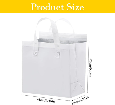 JOUTYFOR 50 Pcs Insulated Take Away Bags Bulk, Thermal Insulation Food Bag for Coffee Milk Tea Hot Cold Food Fresh